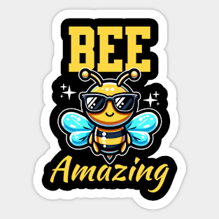 Bee Amazing Funny Honey Bee Sticker